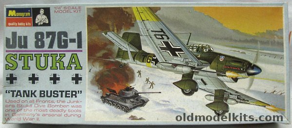 Monogram 1/48 Stuka Ju-87 G-1 Rudel - Blue Box Issue, PA207-150 plastic model kit